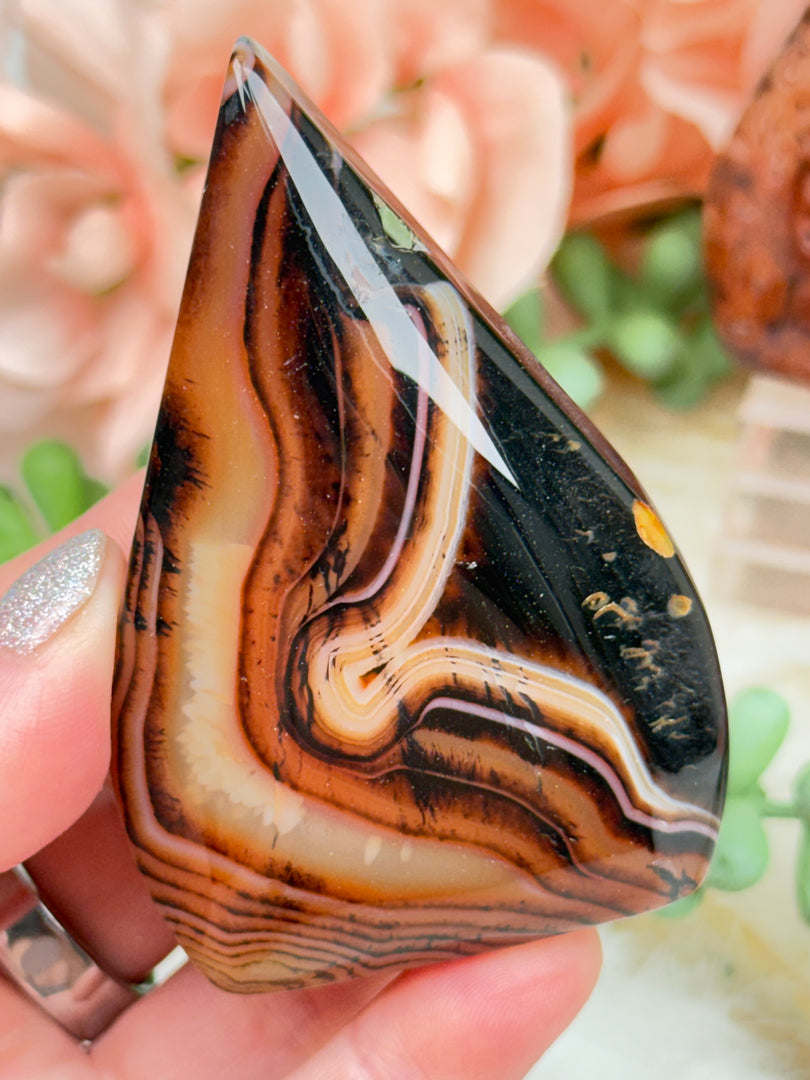 Orange Sardonyx Agate Flames