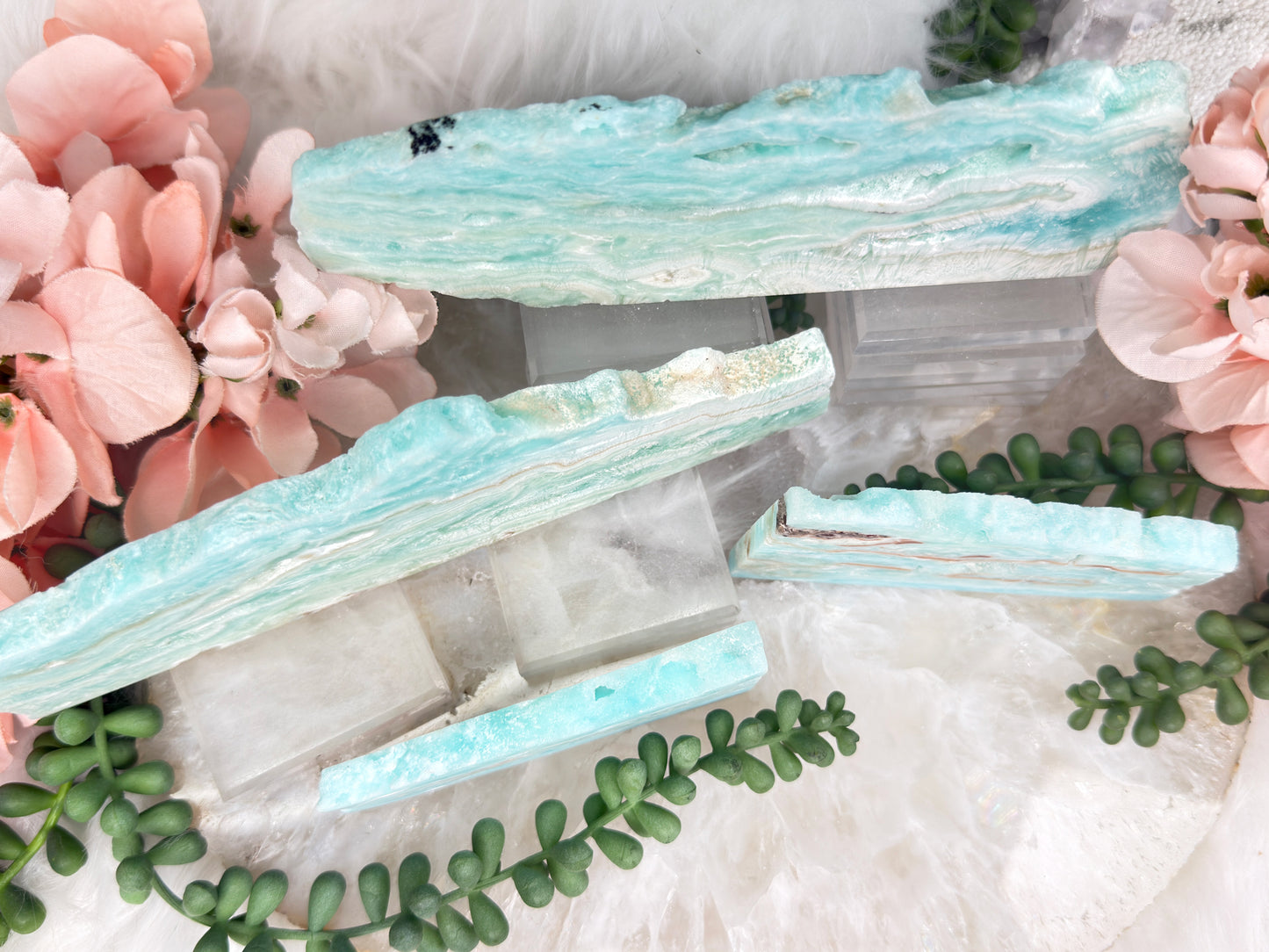 Blue Aragonite Slices