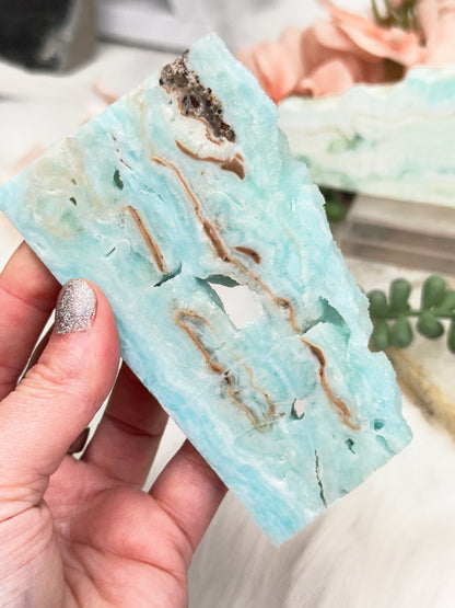 Blue Aragonite Slices