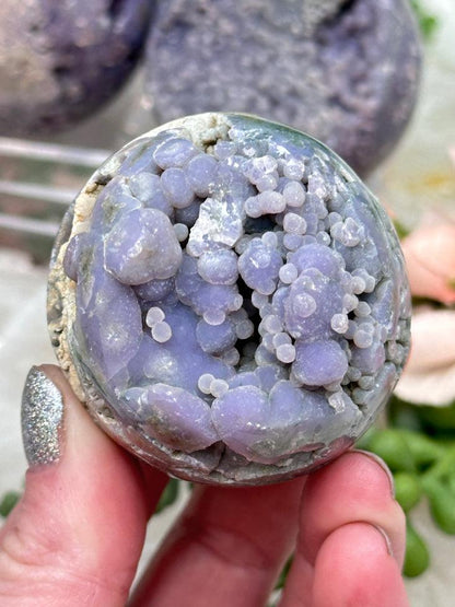 light-purple-grape-agate-sphere