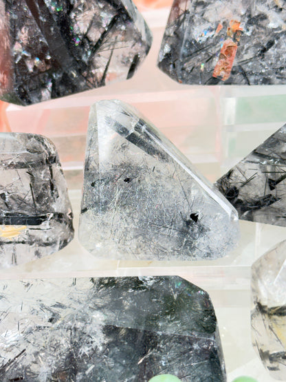 Black Tourmaline Quartz Pieces