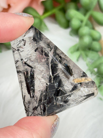 Black Tourmaline Quartz Pieces