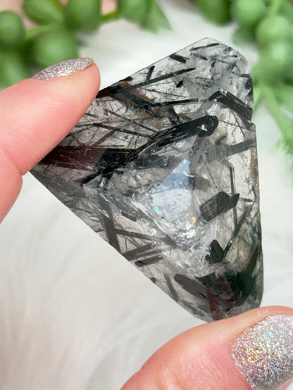 Black Tourmaline Quartz Pieces
