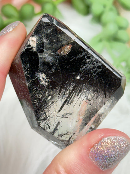 Black Tourmaline Quartz Pieces