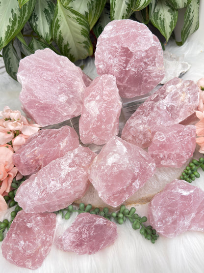 Large Raw Rose Quartz
