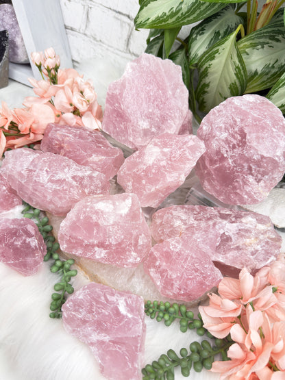 Large Raw Rose Quartz