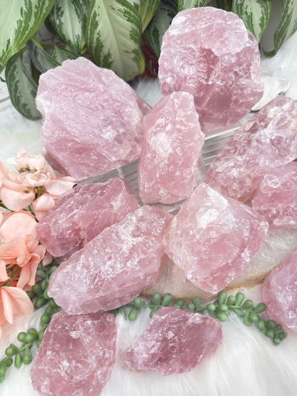 Large Raw Rose Quartz