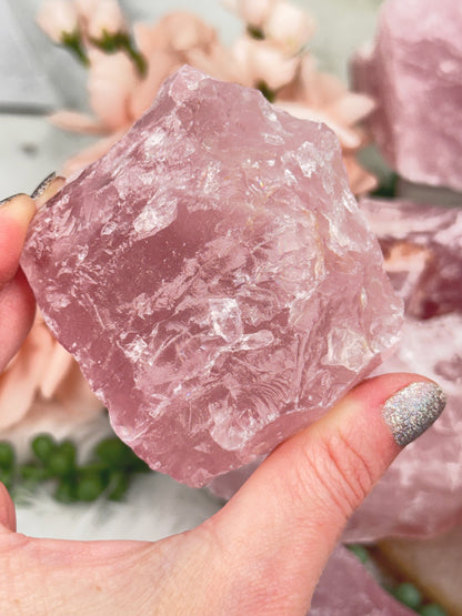 Large Raw Rose Quartz
