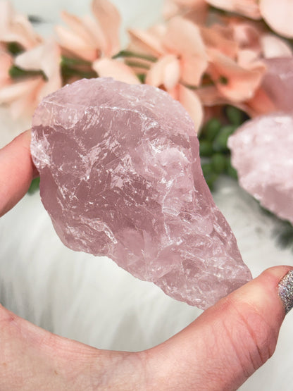 Large Raw Rose Quartz