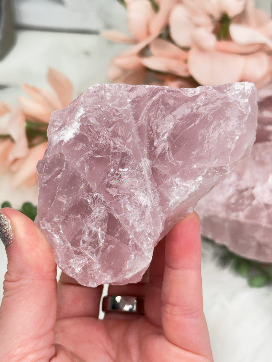 Large Raw Rose Quartz