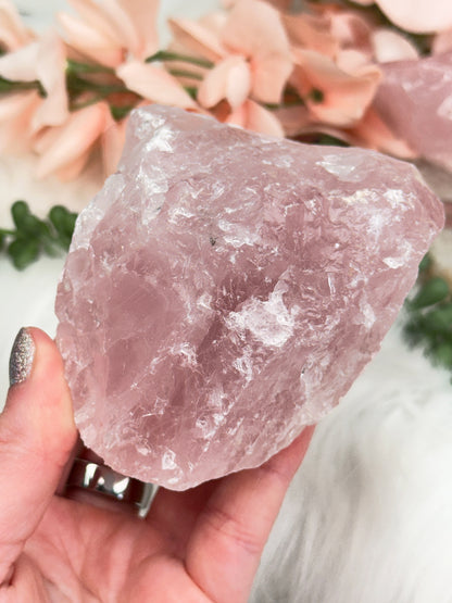 Large Raw Rose Quartz