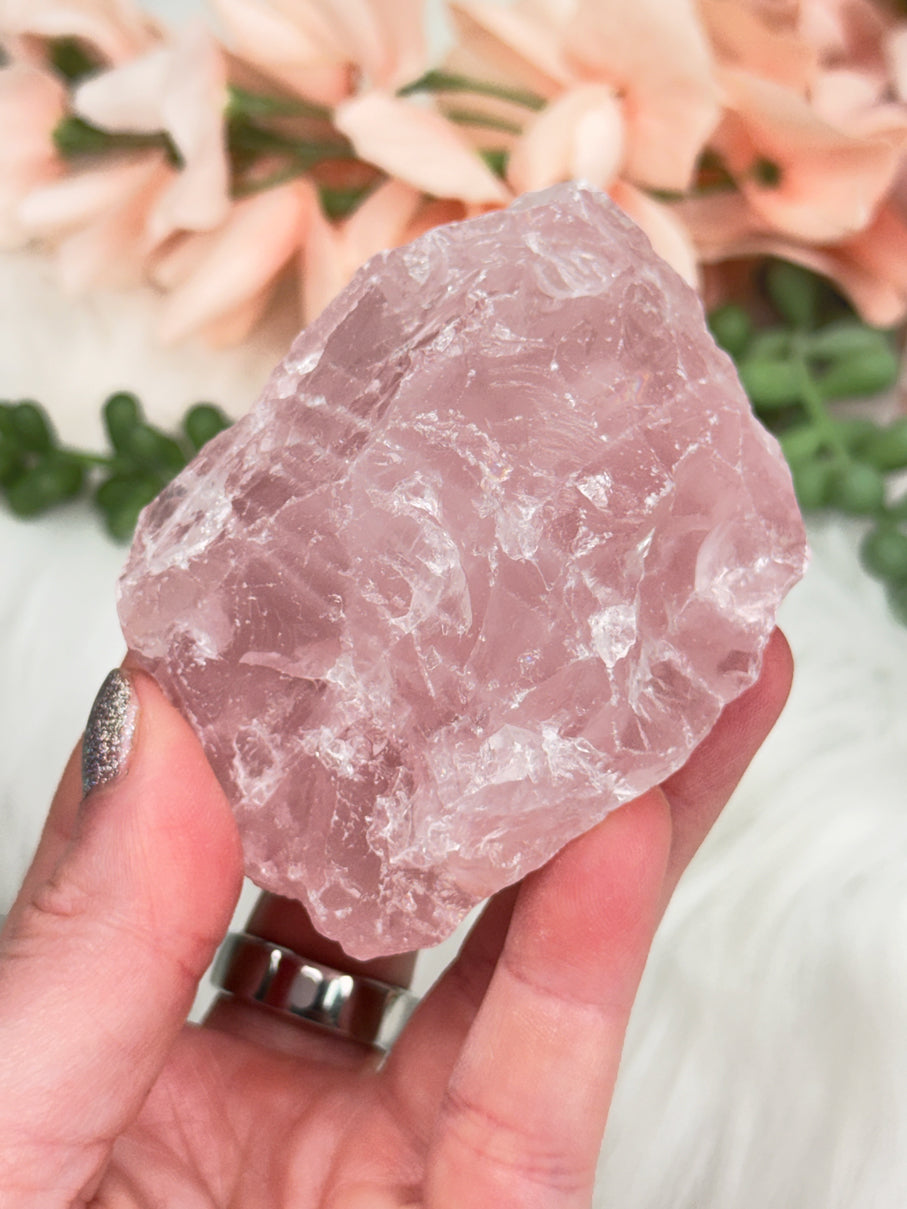 Large Raw Rose Quartz