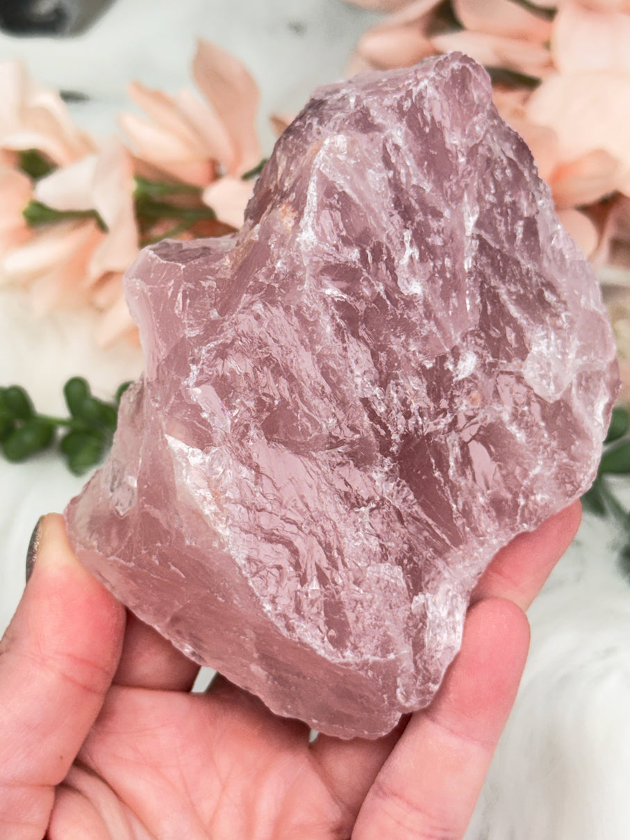 Large Raw Rose Quartz