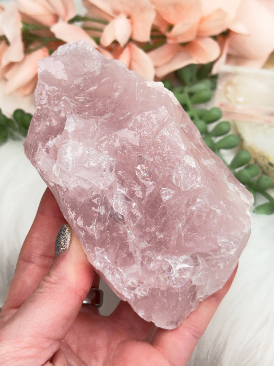 Large Raw Rose Quartz