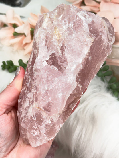 Large Raw Rose Quartz