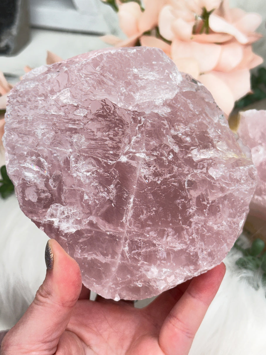 Large Raw Rose Quartz