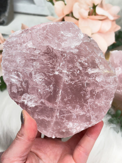 Large Raw Rose Quartz