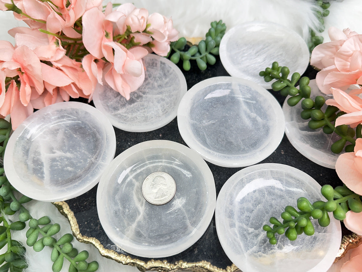 Round Selenite Ring Dish