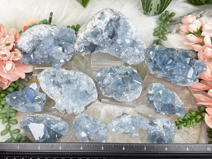 Blue Celestite Crystals