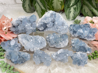 Blue Celestite Crystals