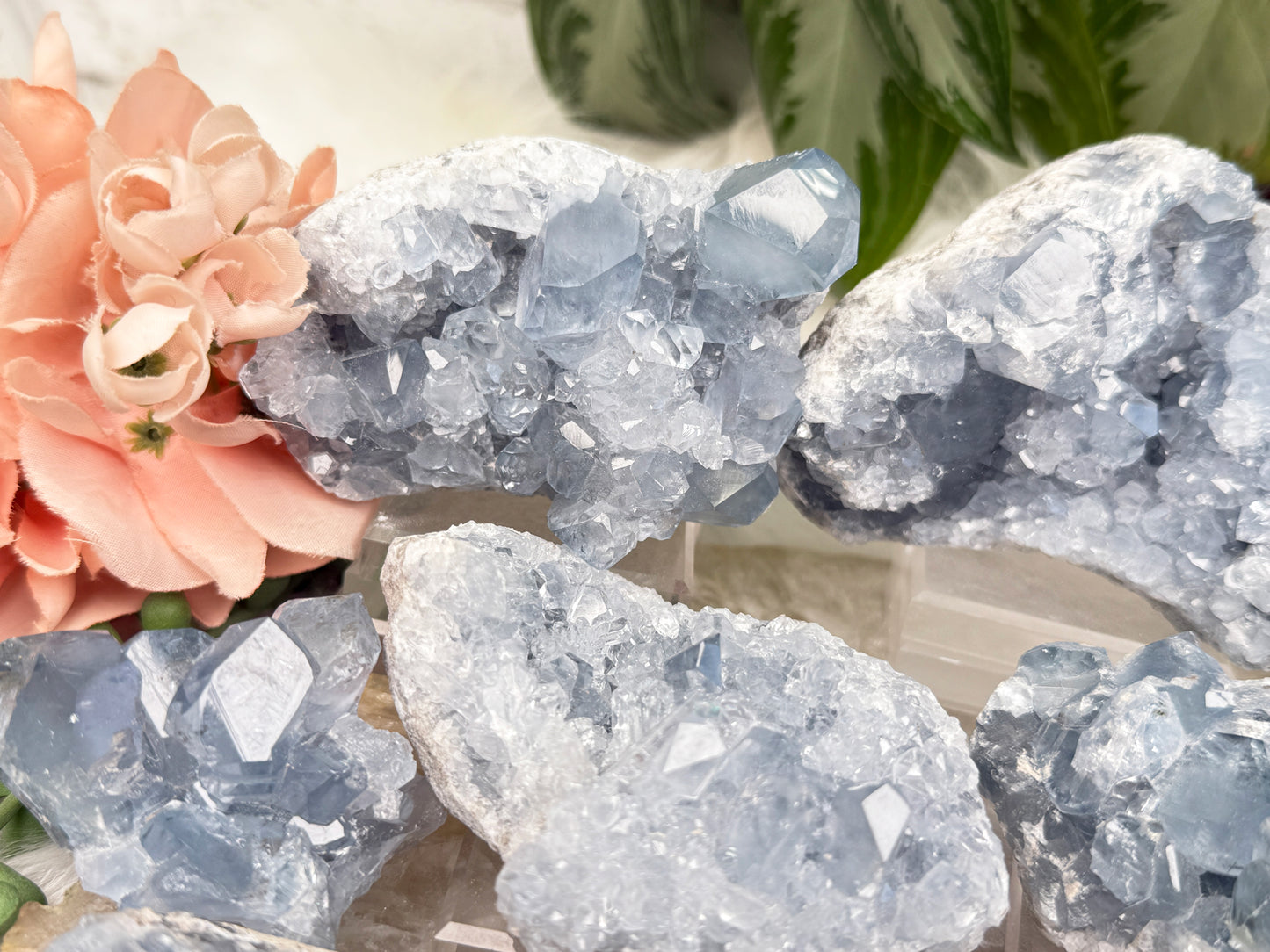 Blue Celestite Crystals