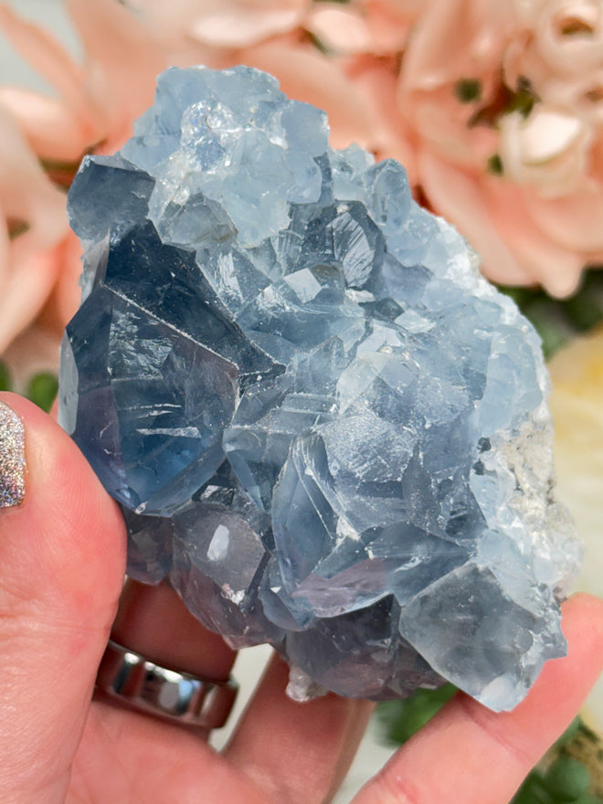 Blue Celestite Crystals