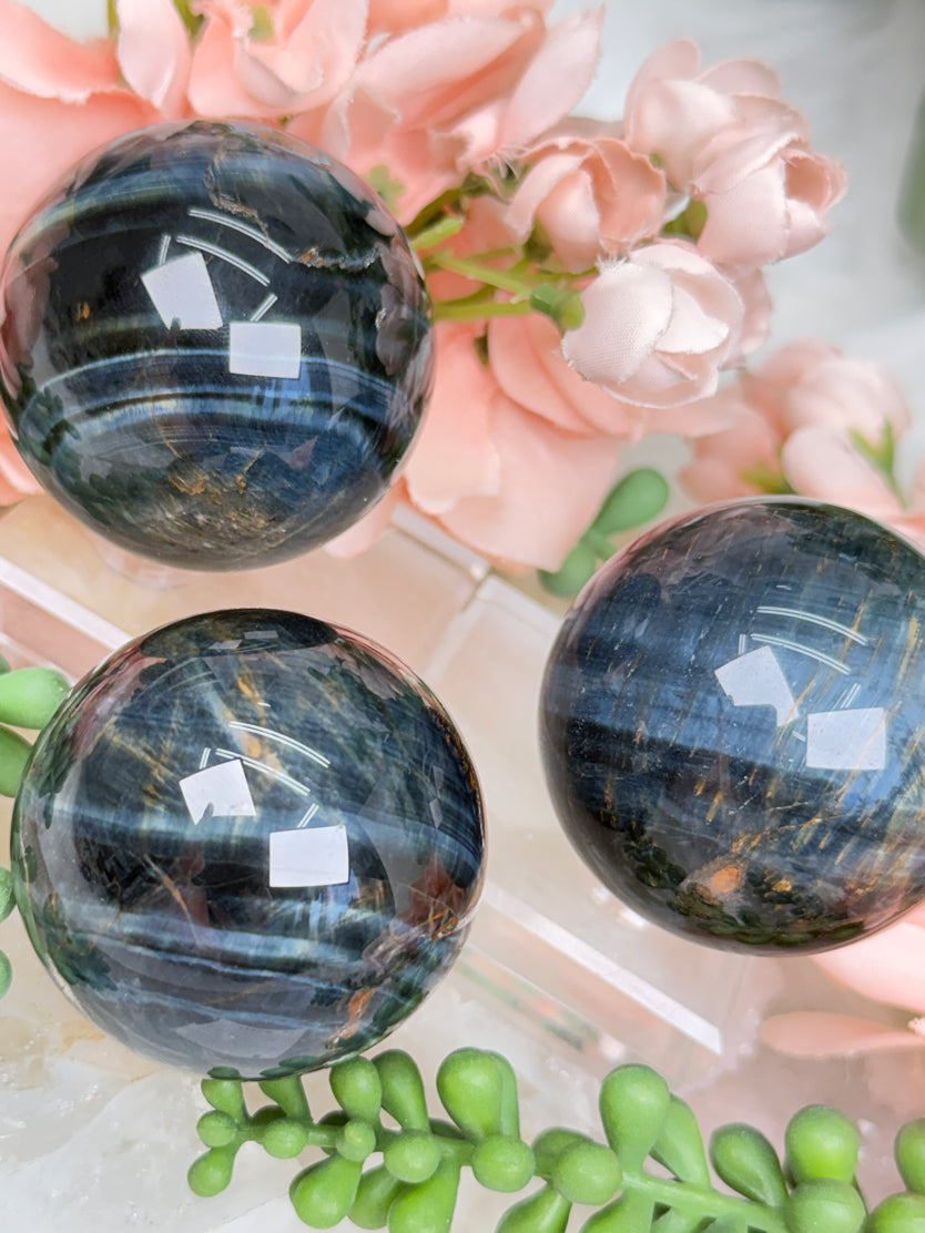 Blue Tiger Eye Spheres