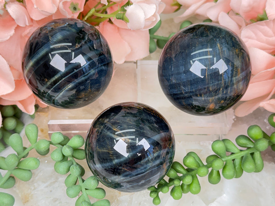 Blue Tiger Eye Spheres