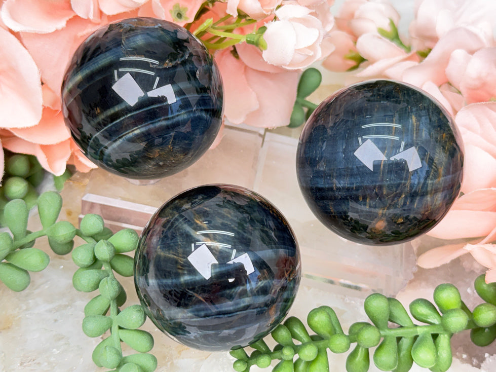 Blue Tiger Eye Spheres