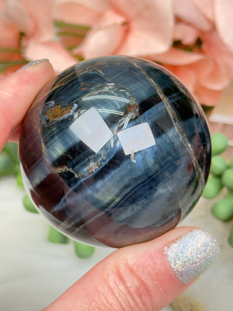 Blue Tiger Eye Spheres