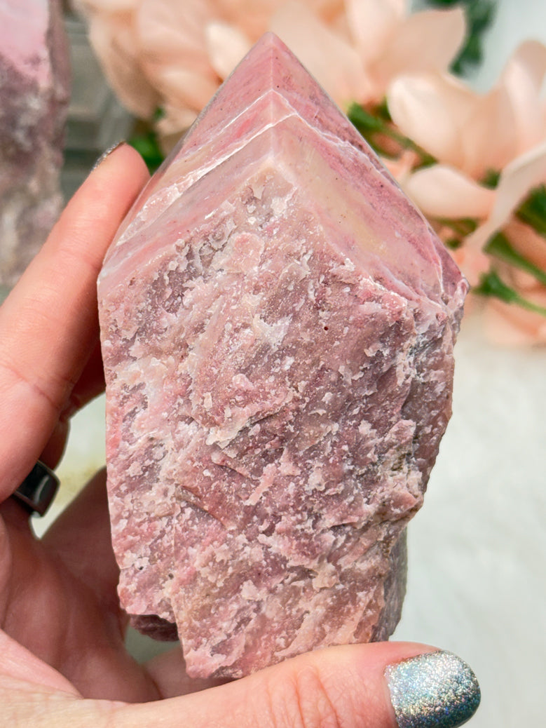 Pink Petrified Wood Points