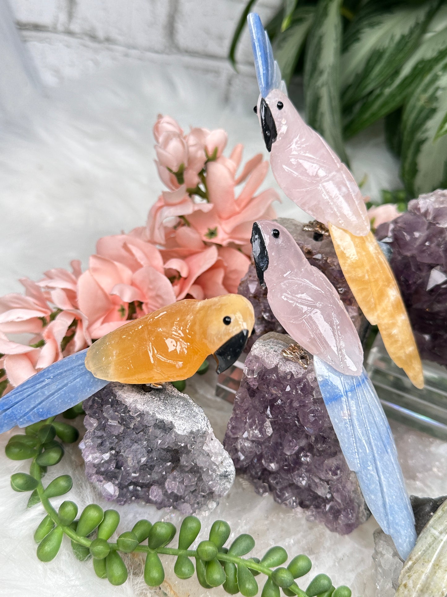 Beautiful crystal Birds