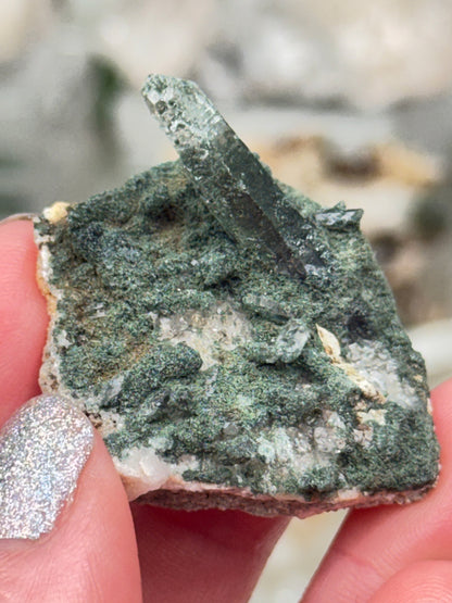 Green Chlorite Colombian Quartz