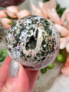 Contempo Crystals - small-green-pink-ocean-jasper-sphere - Image 17