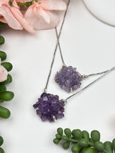 Load image into Gallery: Contempo Crystals - Sterling Silver Amethyst Cluster Necklace - Image 8