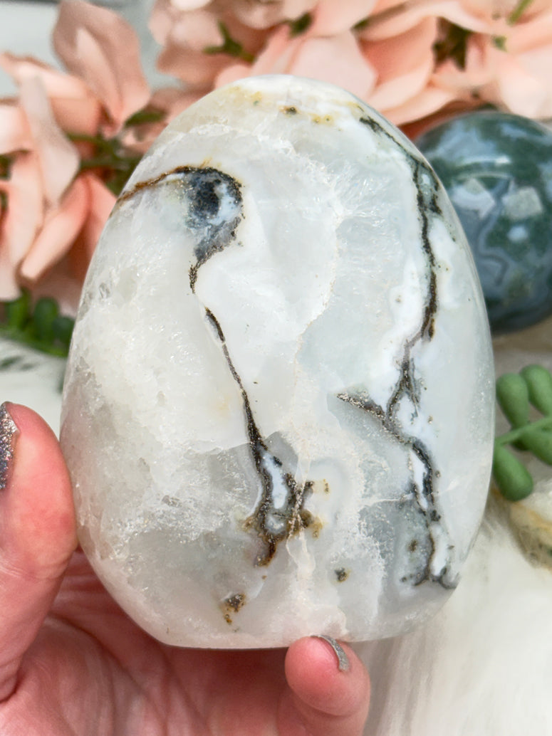Moss Agate Spheres, Points & More