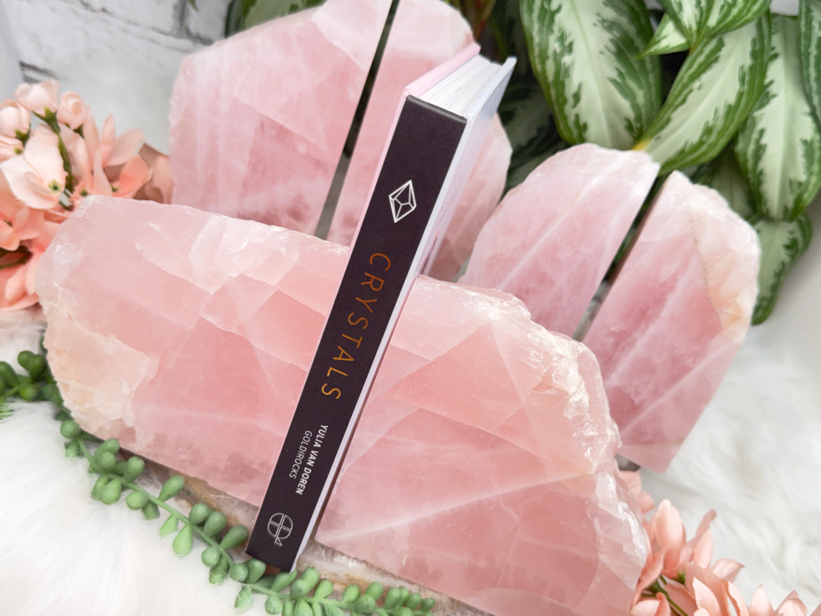 Rose Quartz Bookends