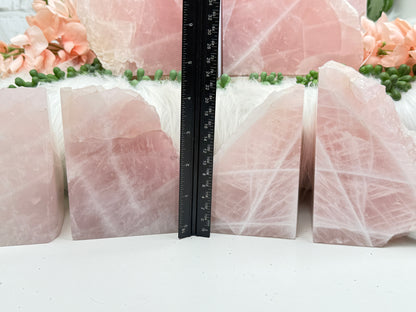 Rose Quartz Bookends