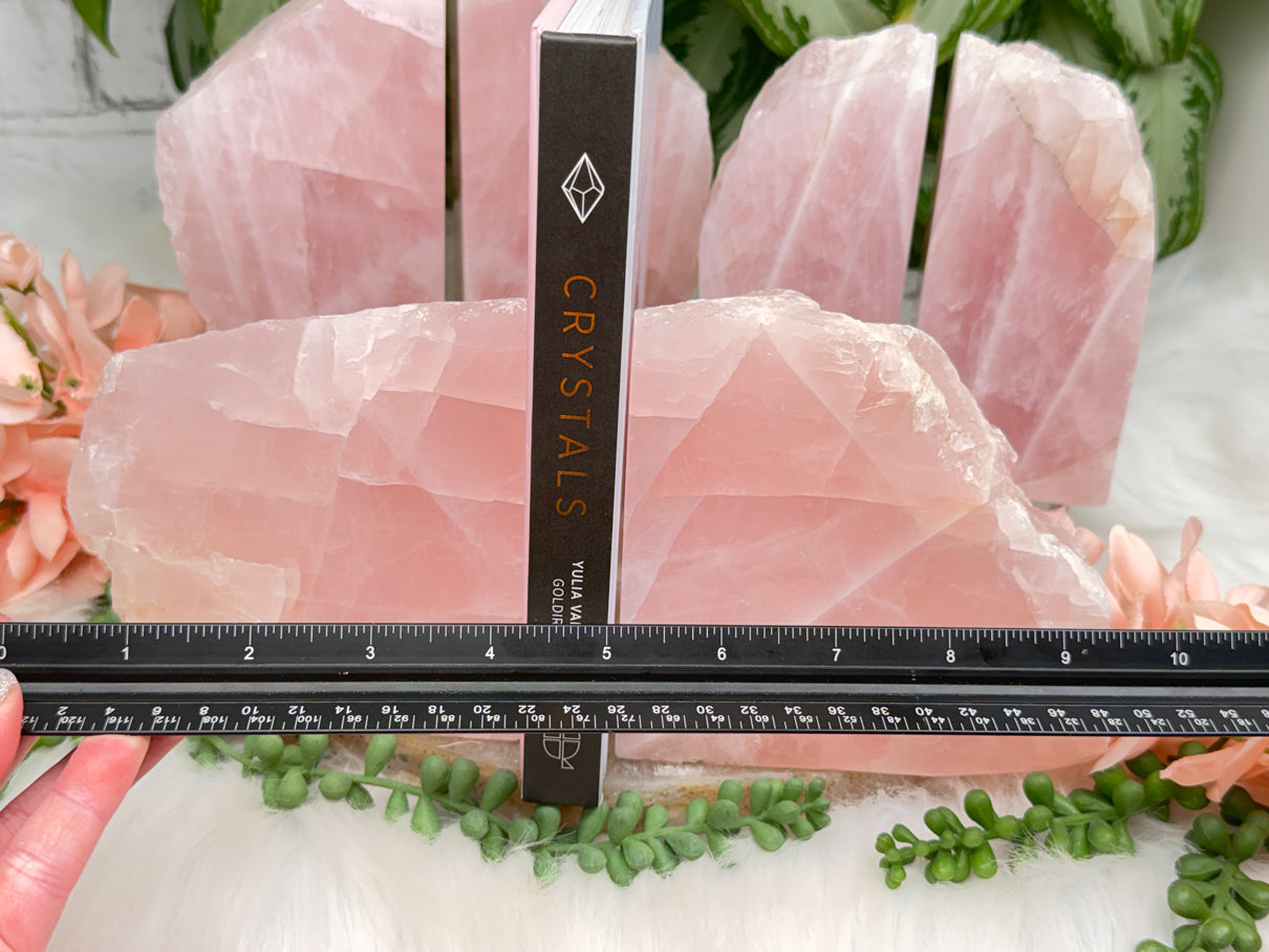 Rose Quartz Bookends