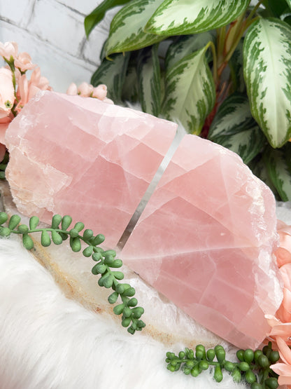 Rose Quartz Bookends