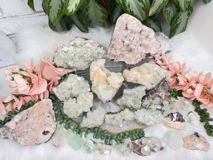 Green Apophyllite Clusters