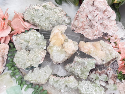Green Apophyllite Clusters