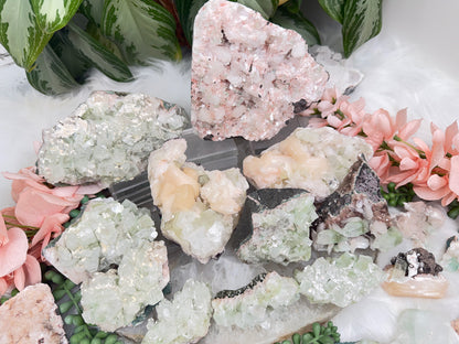 Green Apophyllite Clusters