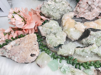 Green Apophyllite Clusters