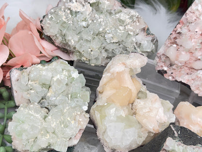 Green Apophyllite Clusters