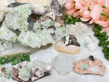 Green Apophyllite Clusters