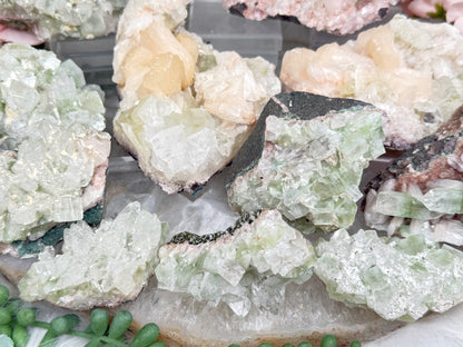 Green Apophyllite Clusters