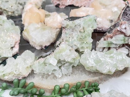 Green Apophyllite Clusters