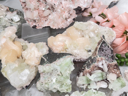 Green Apophyllite Clusters