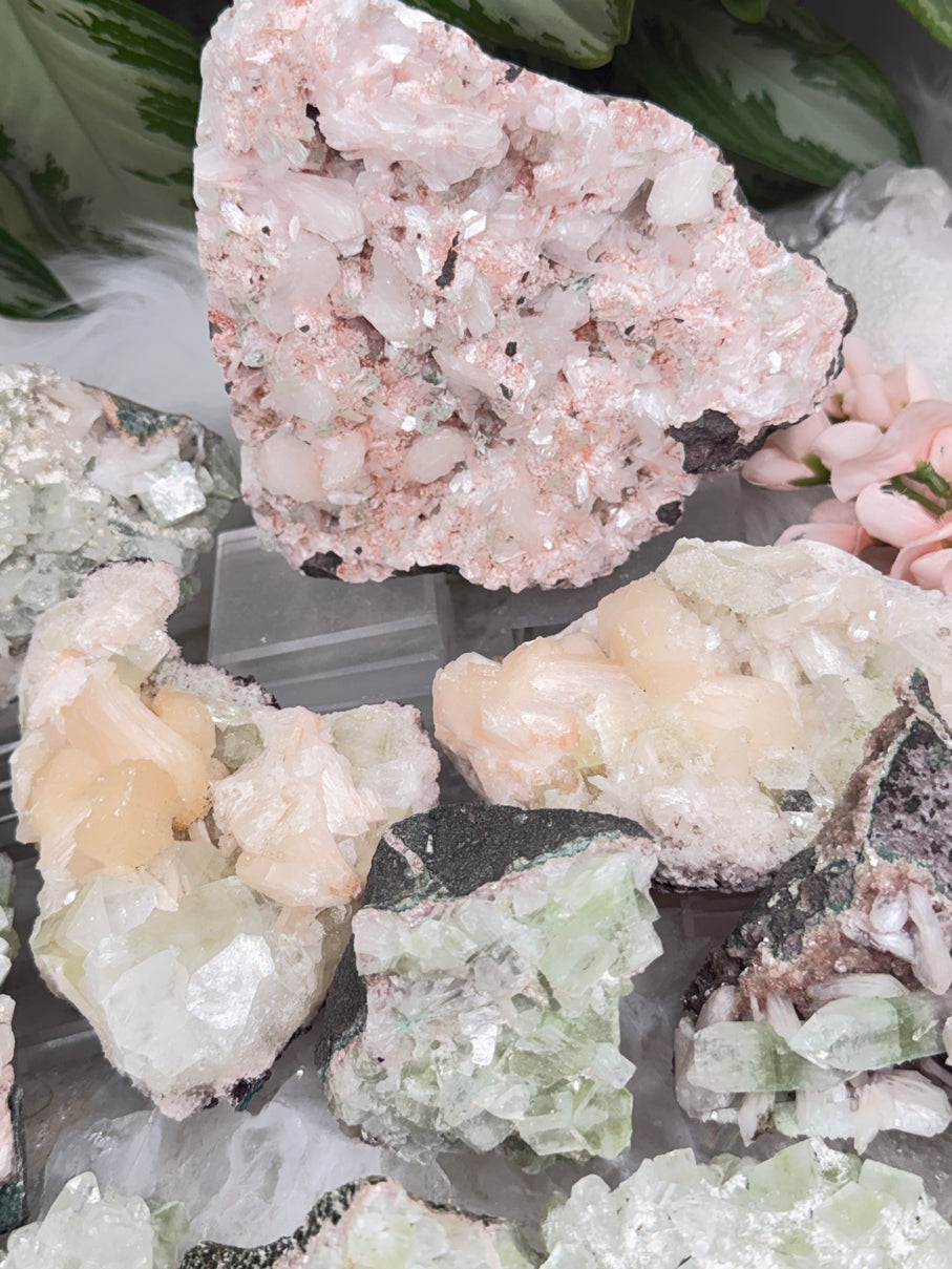 Green Apophyllite Clusters